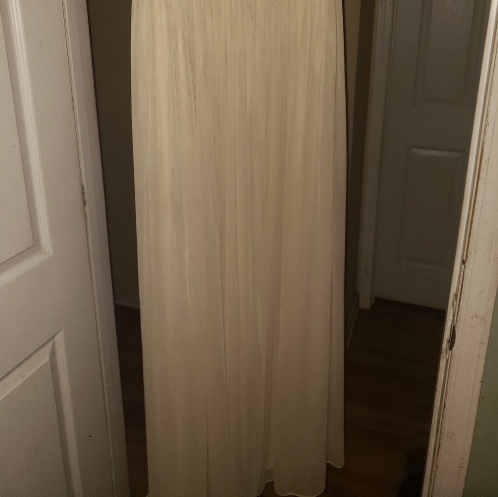 David bridal size 24 champagne colored gown - Picture 6 of 8